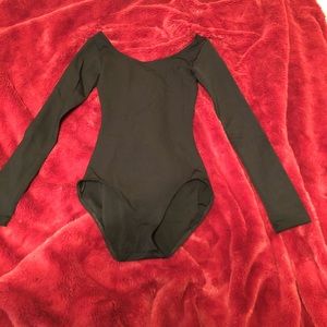 Black Capezio Long Sleeve Leotard